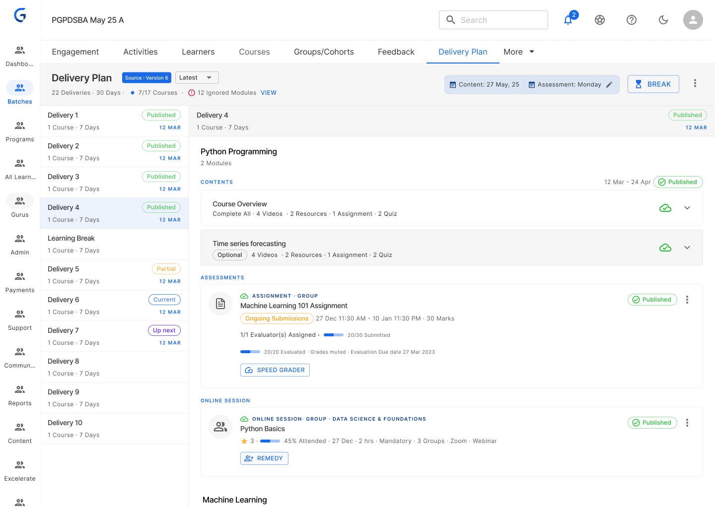 Batch Delivery Planning — View 10